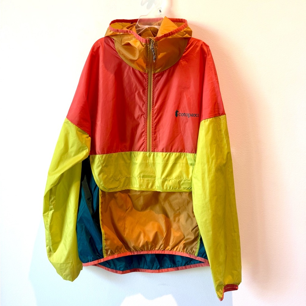 Cotopaxi Teca Half Zip Jacket Women’s Small  Coral Chartreuse Orange Teal